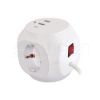 Technik Professional Elosztó Kocka 3 utas 1,5m kábel (1,5mm2) + USB C/A 16A