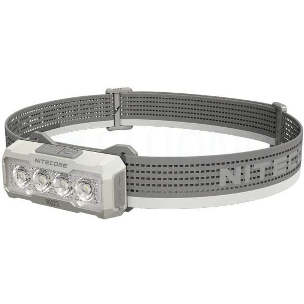 Nitecore Fejlámpa NU27 (akkumulátoros - tartozék) 4x UHE LED (600 lumen) Szürke